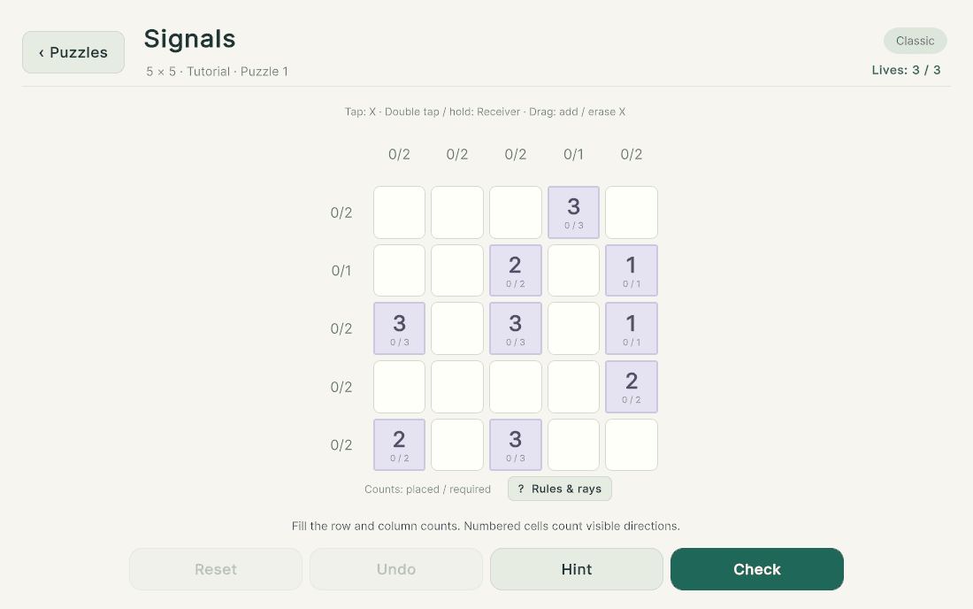 Signals game screenshot