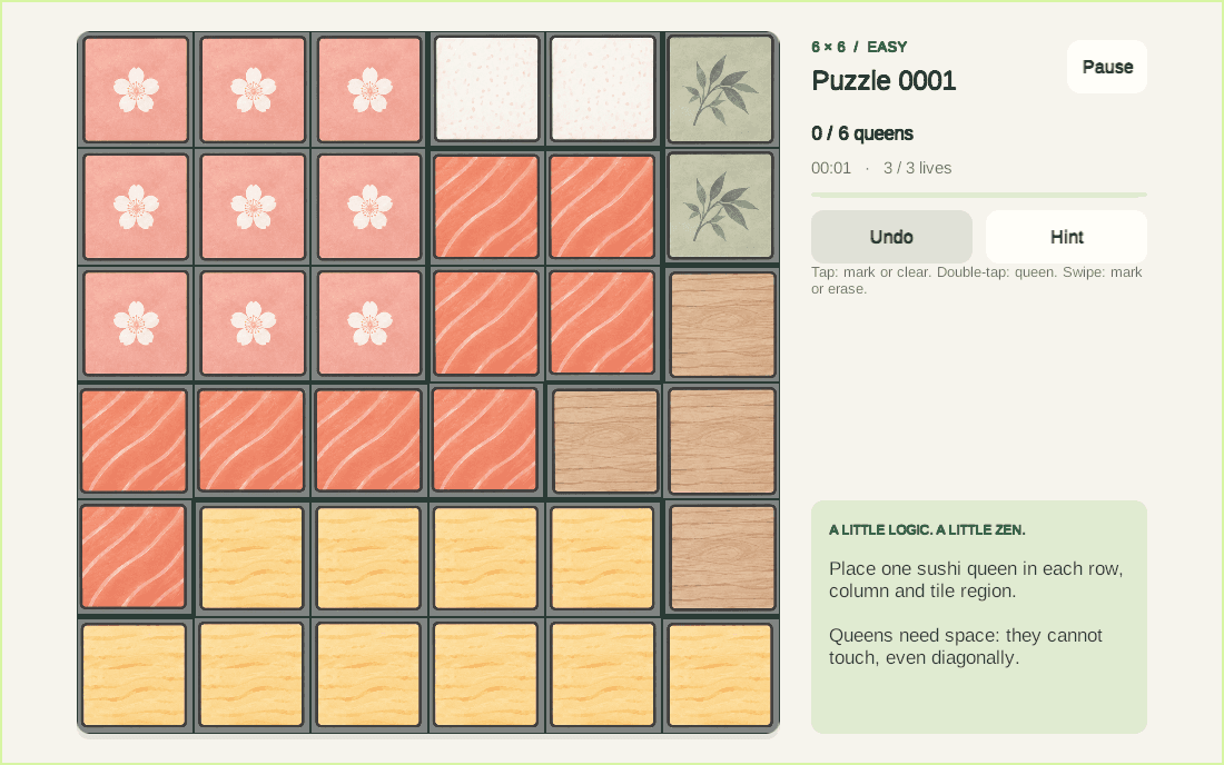 Sushi Queens game screenshot